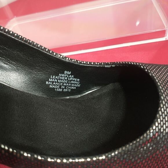 Nine West Women's SZ 9M Flax Metallic Dress Pump Silver/Black. - Picture 4 of 10